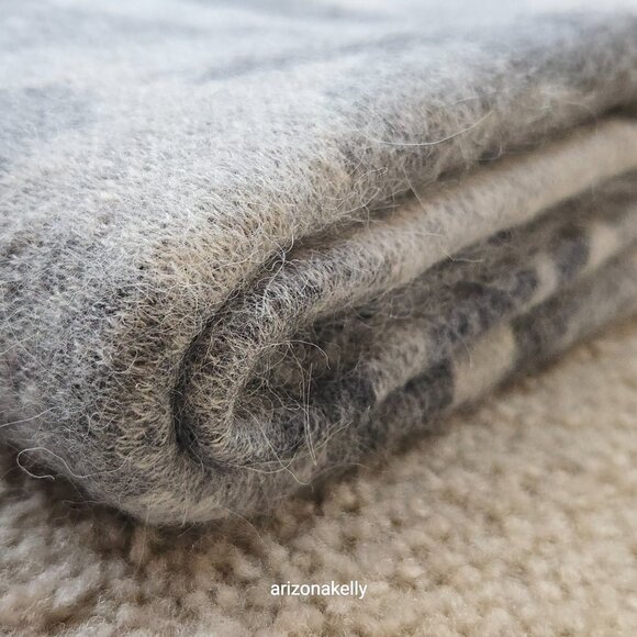 NWOT Grey Knit Camo Scarf Wool Alpaca - Picture 11 of 13